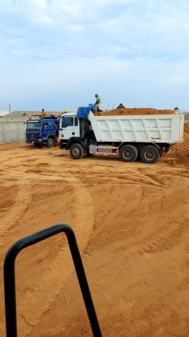 Chargement de sable